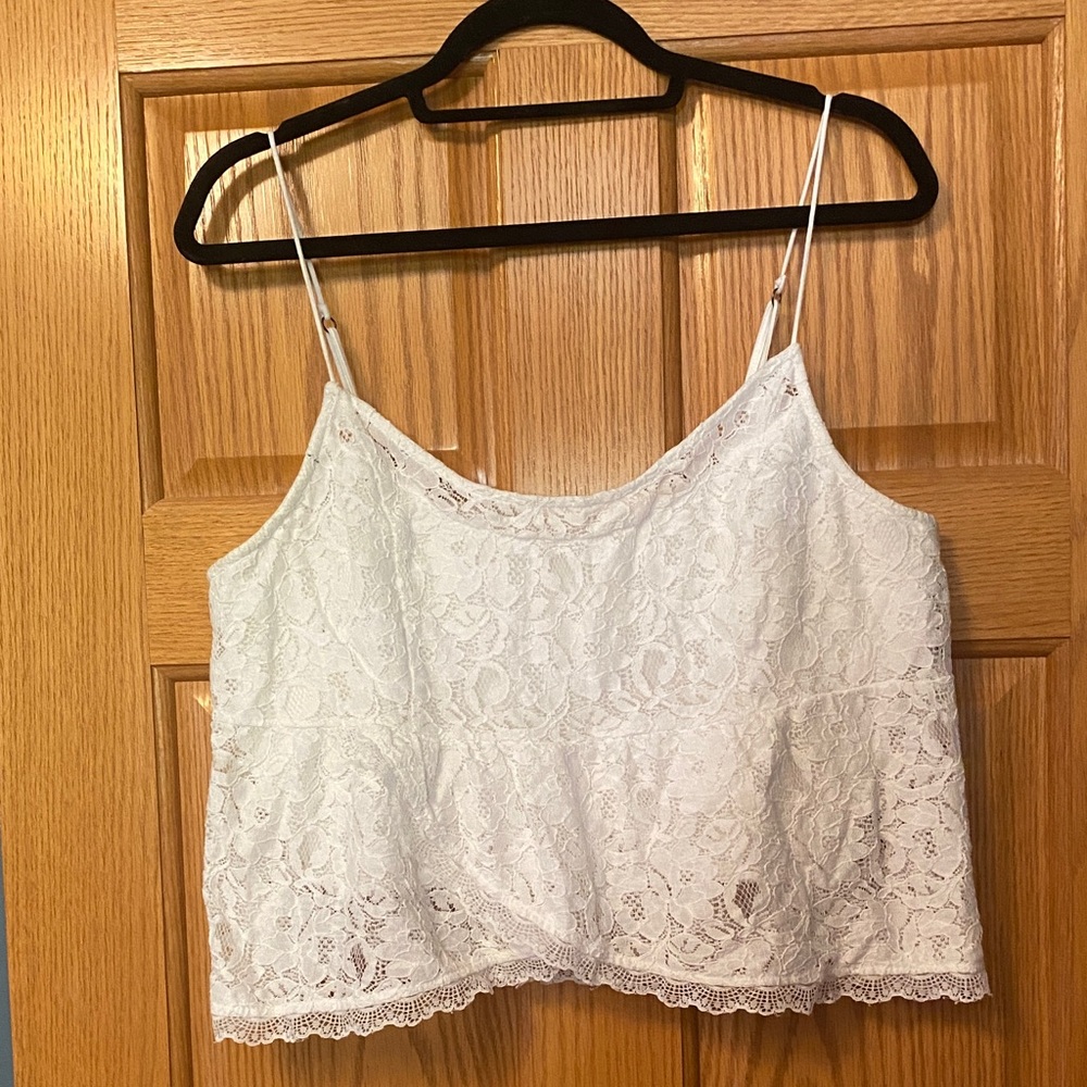 Hollister Lace Crop Tank Top